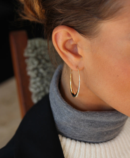 La Solide Diamond Earhoops
