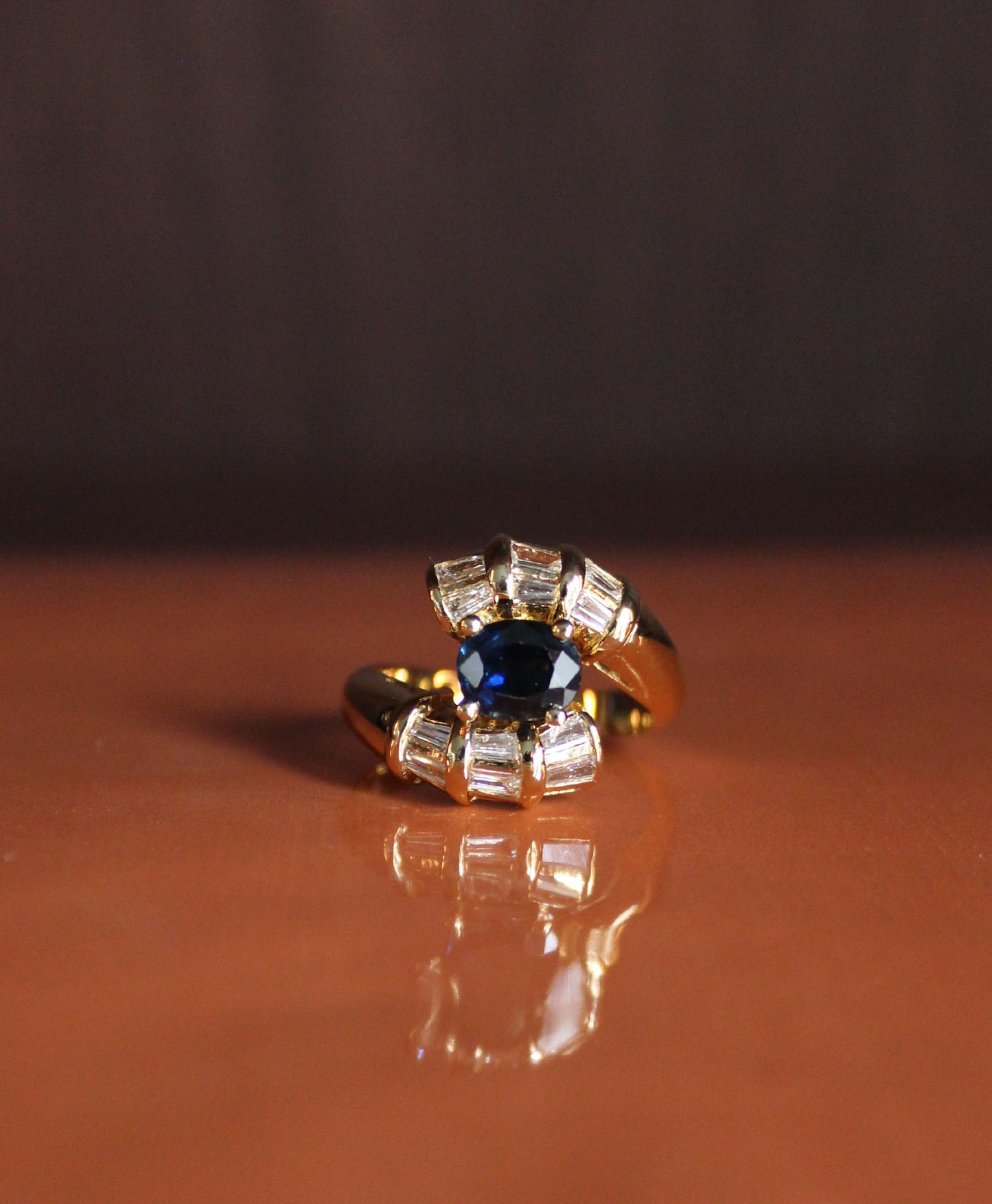 Le Royal tapered diamond ring.